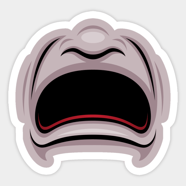 Tragedy Theater Mask Sticker by fizzgig